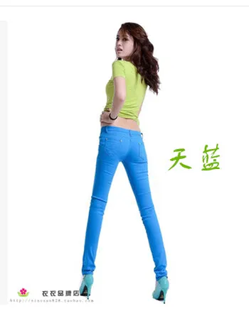 20 Colors Plus Size 2017 New Sexy Women Pants Spring Summer Casual Jeans Pencil Pants Lady Skinny Sexy Long Trousers Candy color