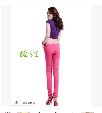 20 Colors Plus Size 2017 New Sexy Women Pants Spring Summer Casual Jeans Pencil Pants Lady Skinny Sexy Long Trousers Candy color