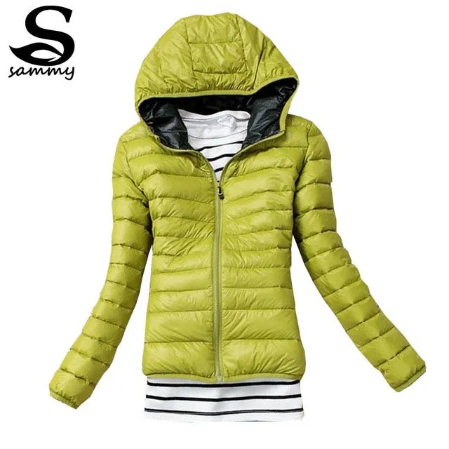 2017 New Brand Autumn Spring Women Basic Jacket Female Slim Zipper Hooded Cotton Coats Casual Black Winter Jackets