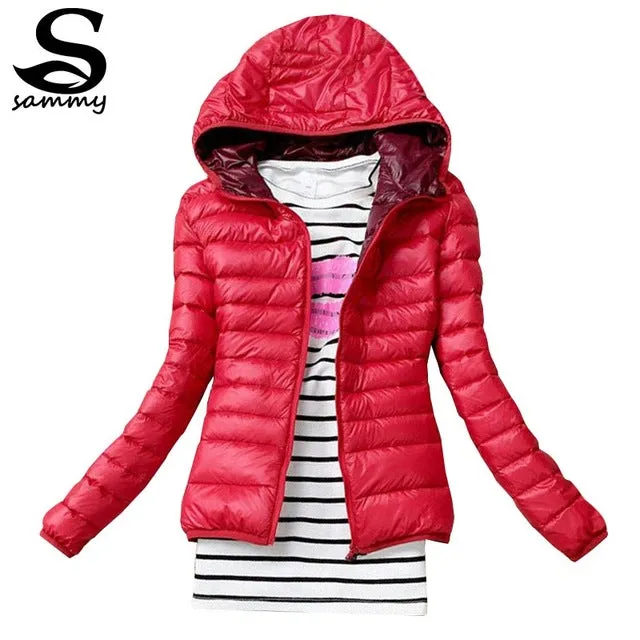 2017 New Brand Autumn Spring Women Basic Jacket Female Slim Zipper Hooded Cotton Coats Casual Black Winter Jackets