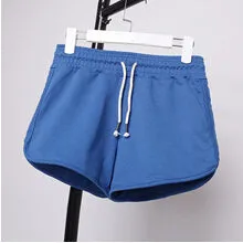 2017 Summer Street Fashion Shorts Women Elastic Waist Short Pants Women All-match Loose Solid Soft Cotton Casual Short Femme