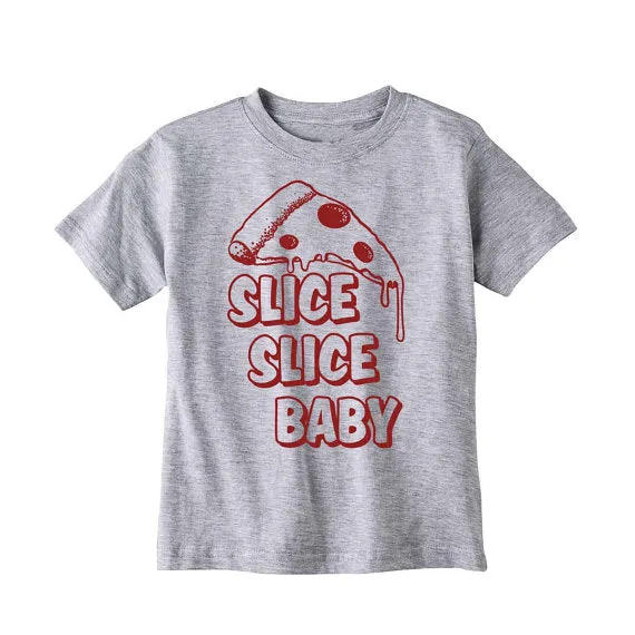 Bad Pickle Tees - Slice Slice Baby Kid's Pizza Tee | Gray