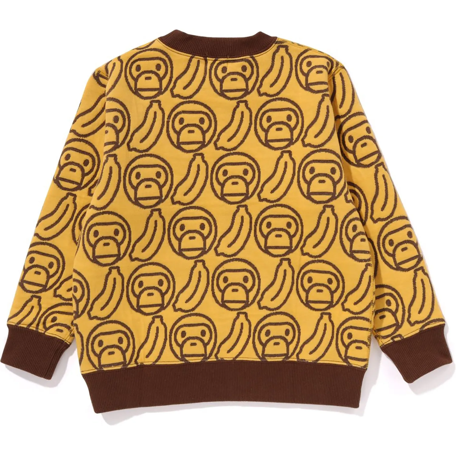 BANANA MILO KNIT JACQUARD CREWNECK SWEATSHIRT KIDS