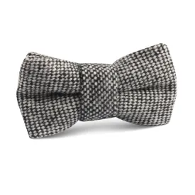 Black Porcupine English Wool Kids Bow Tie