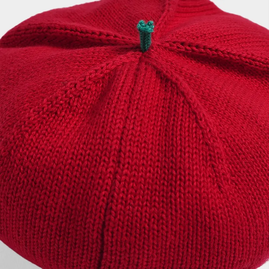 Bonjour Apple Knitted Beret