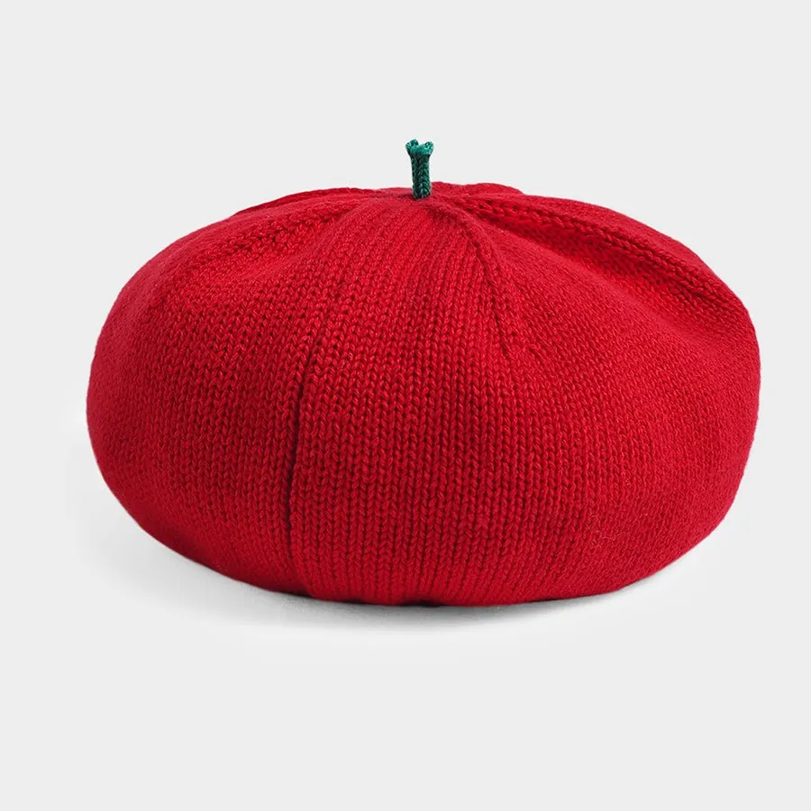 Bonjour Apple Knitted Beret