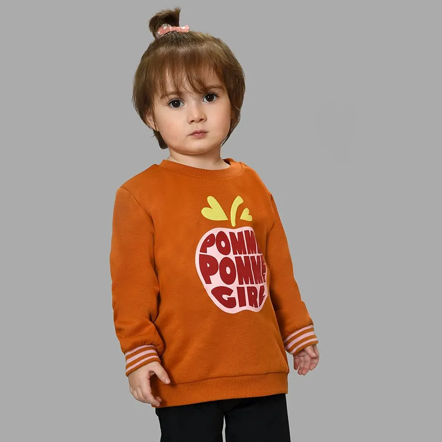 Bonjour Pomme Puff Print Sweatshirt