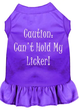 Can't Hold My Licker Screen Print Dress Purple Med (12)