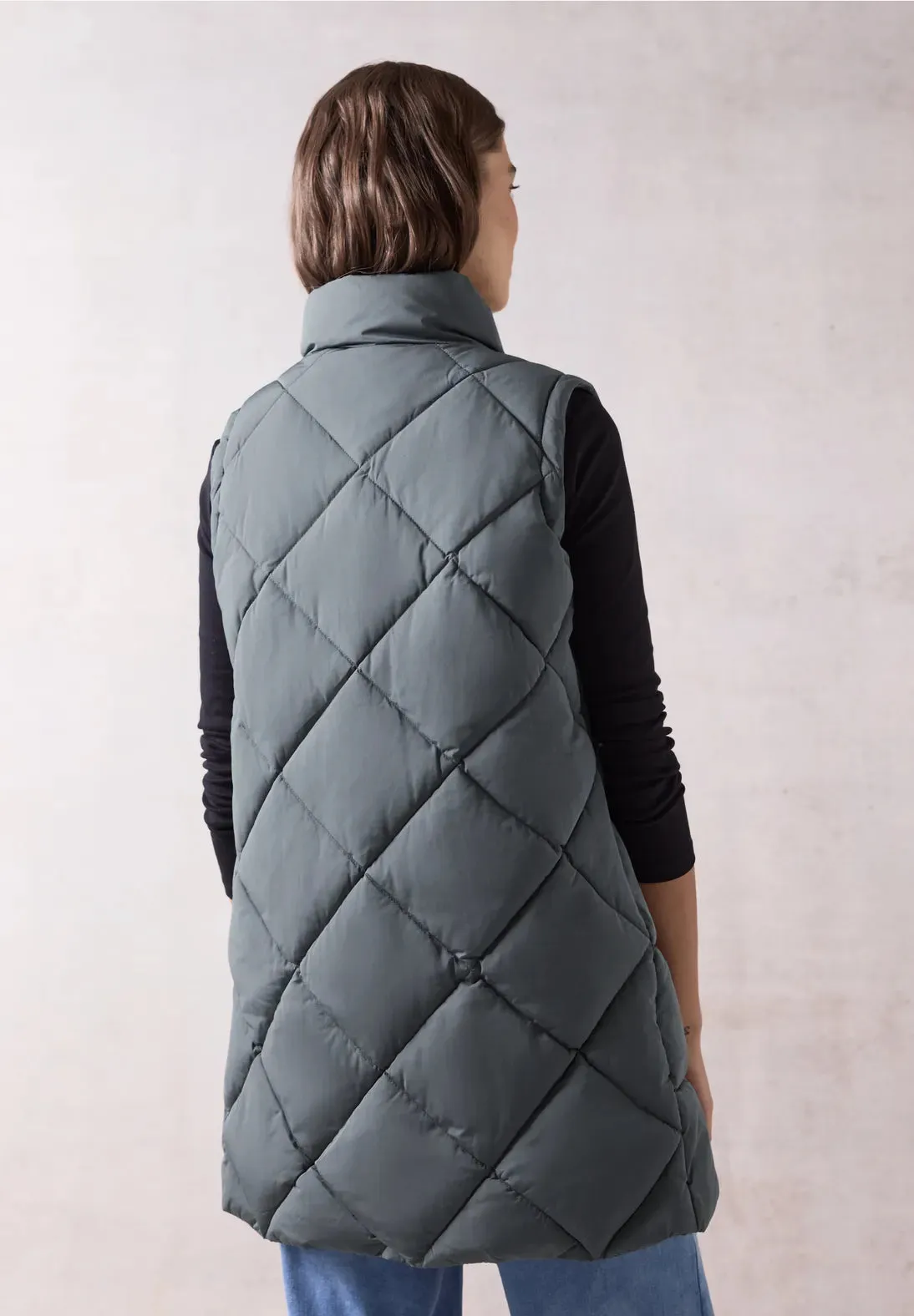 Cecil Long Gilet Without hood . Agua or Grey 220234