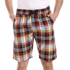 Comfy and Stylish Men's Soft Check Pentacore - Dark Red