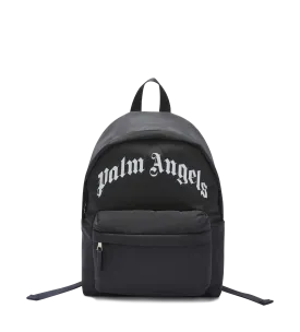 Curved Logo Backpack Black