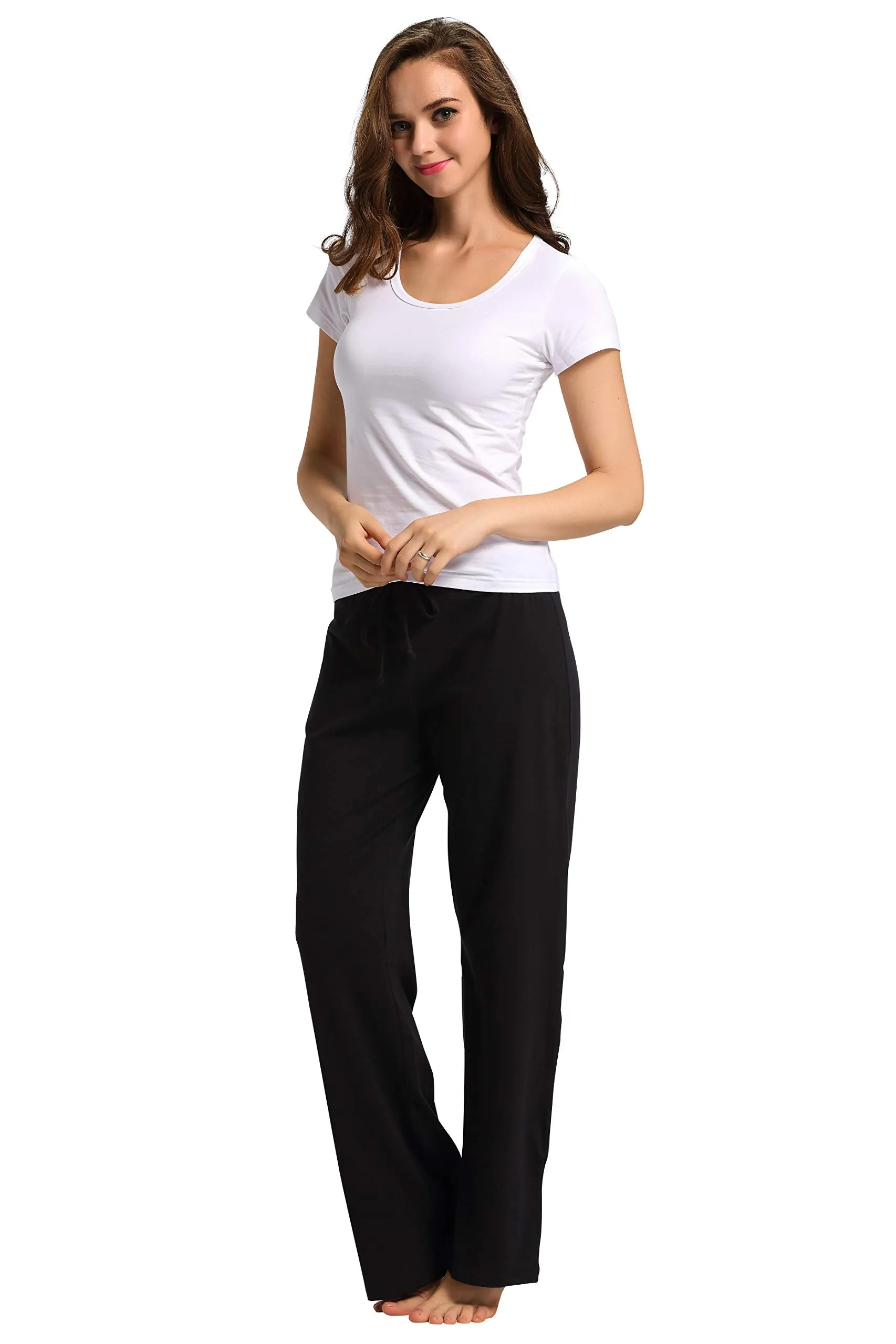 CYZ Women's Stretch Cotton Knit Pajama Pants