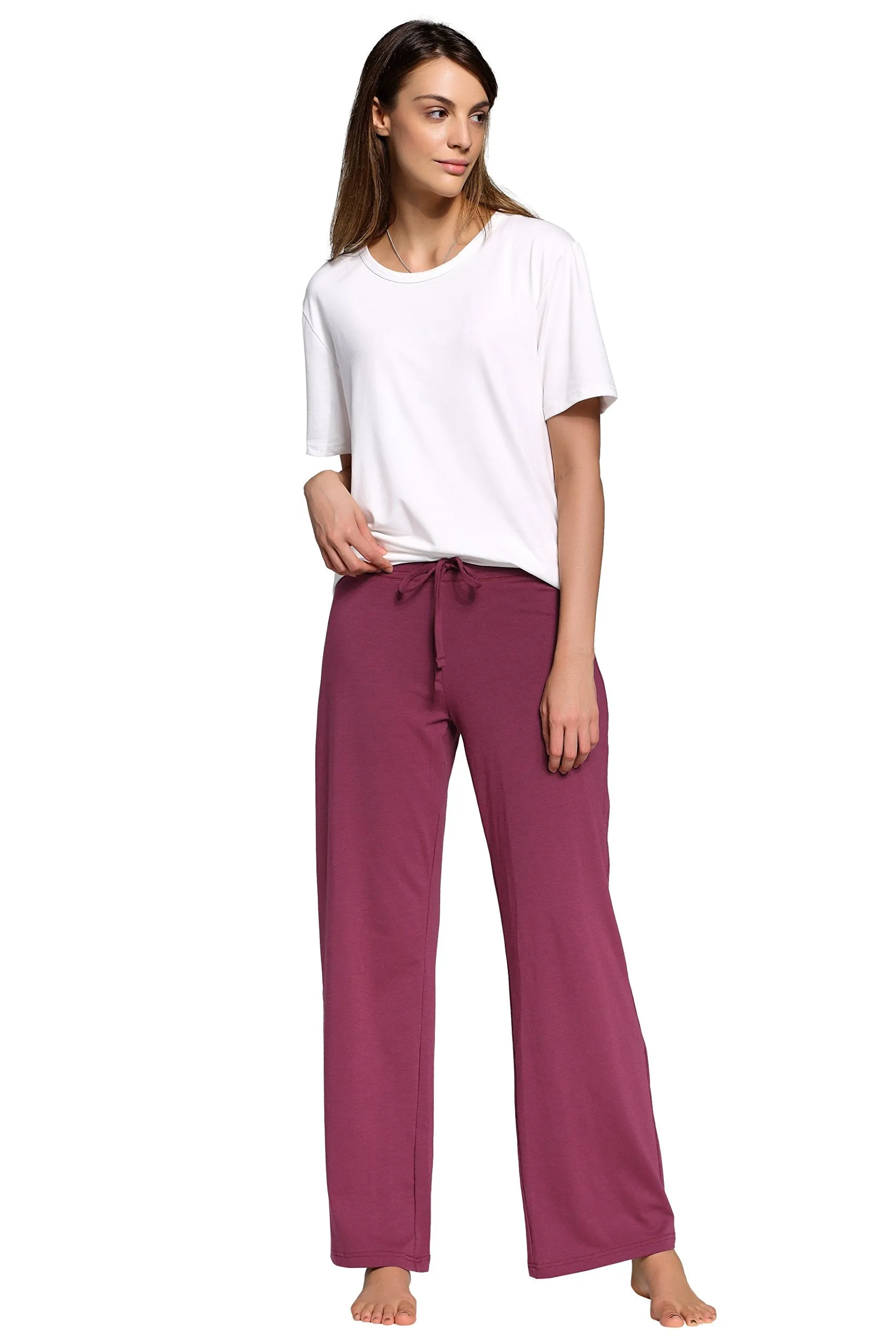 CYZ Women's Stretch Cotton Knit Pajama Pants