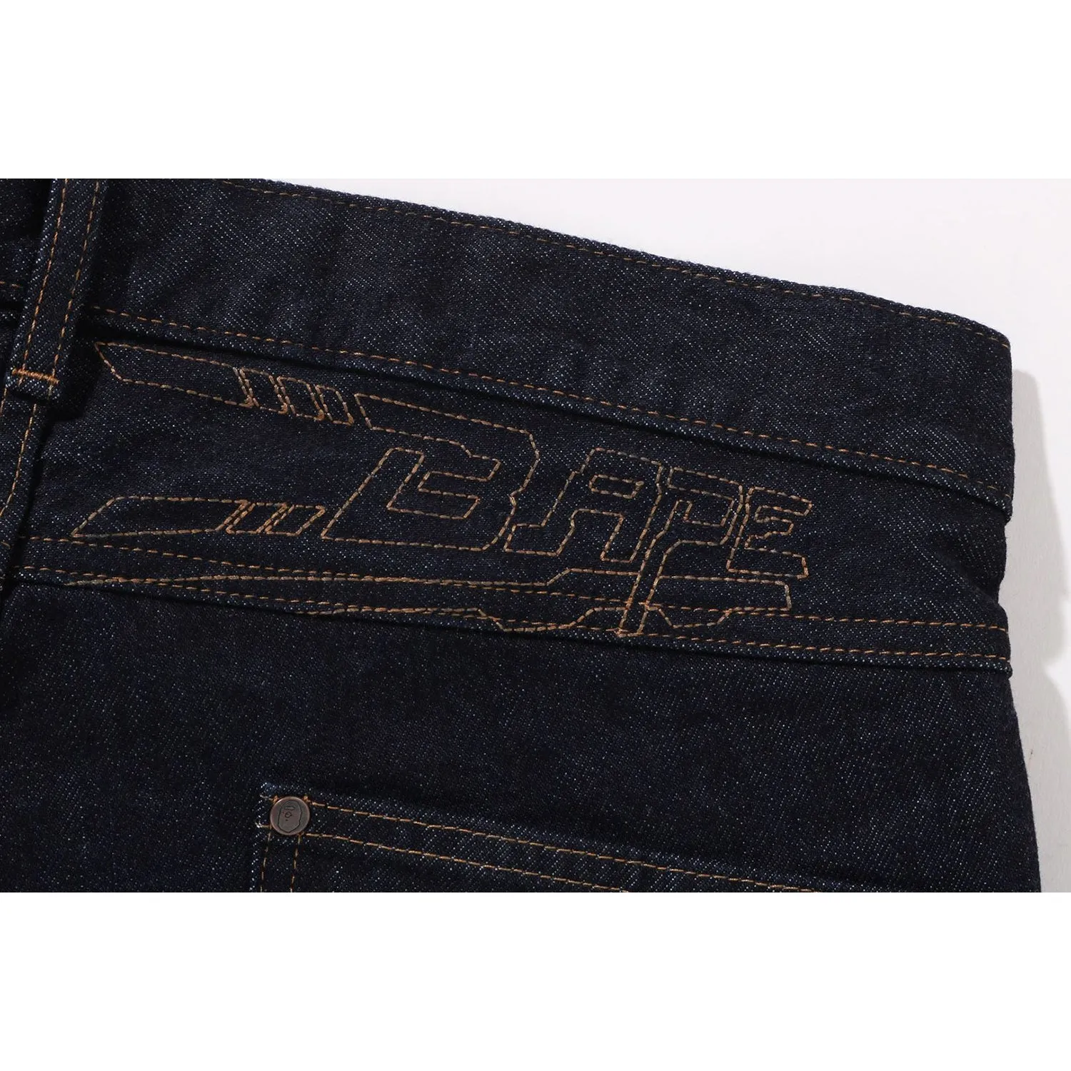 DOUBLE KNEE LOOSE FIT DENIM PANTS MENS