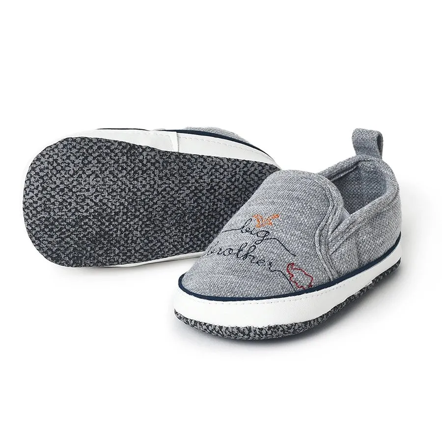 Fave Baby Boy Grey Woven Booties