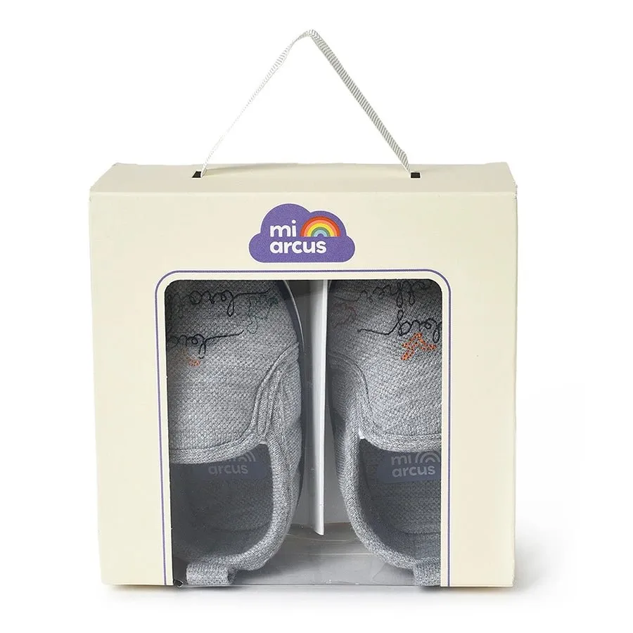 Fave Baby Boy Grey Woven Booties