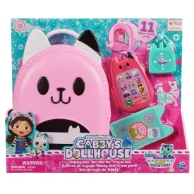 Gabby's Dollhouse , Gabby Girl On-The-Go Travel Set, Pretend Play Travel Toys, Toy Passport, Toy Phone And Compass Charm