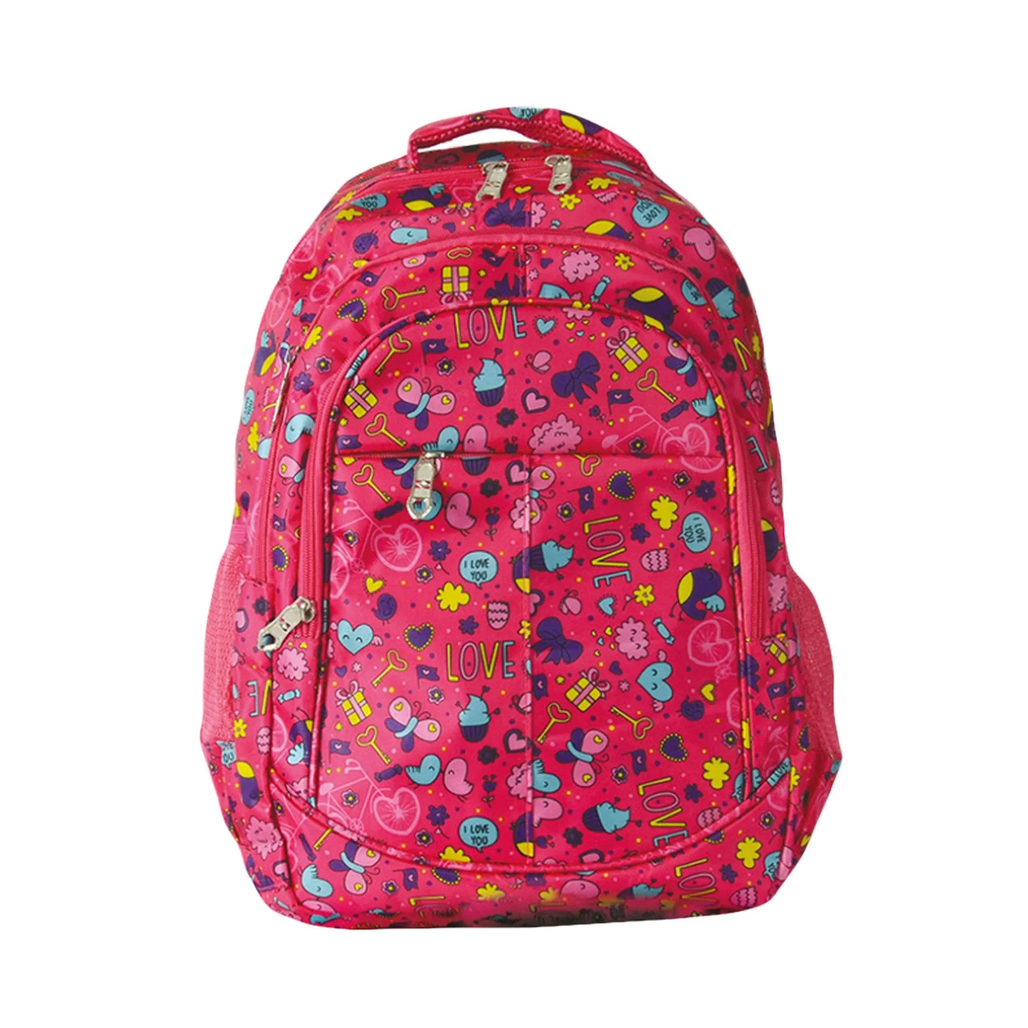 Girls Backpack - Patterned Pink