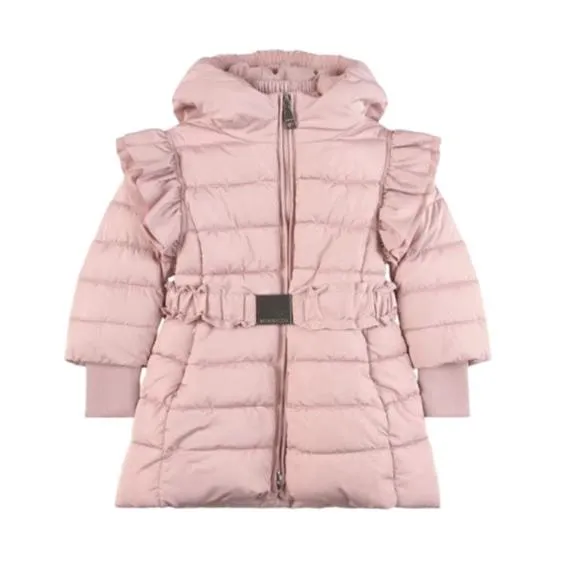 Girls Pink Frill Coat