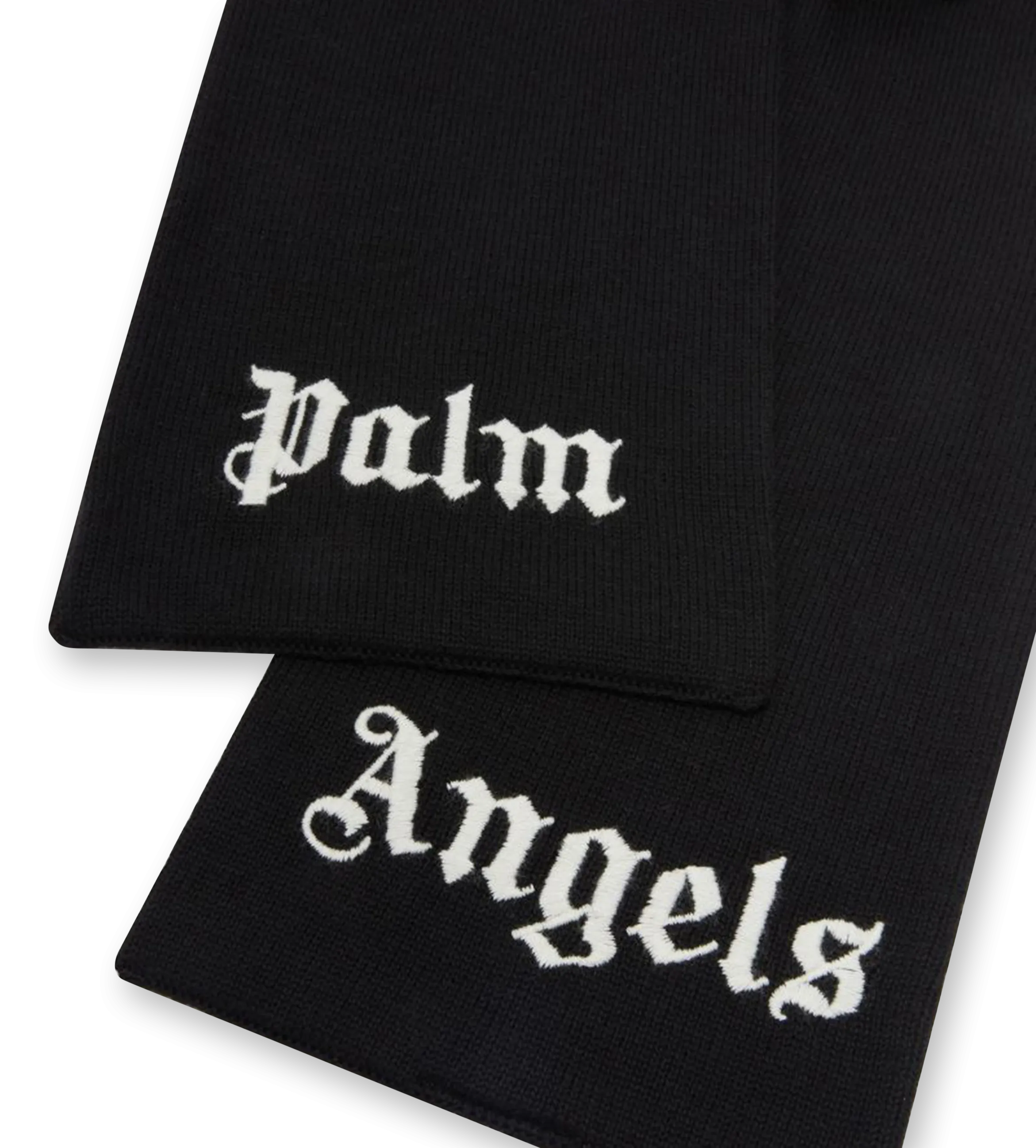 Logo Cotton Scarf Black