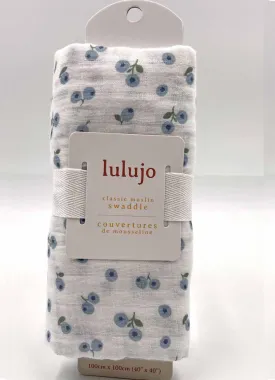 Lulujo Cotton Swaddle Blueberries by Mary Meyer