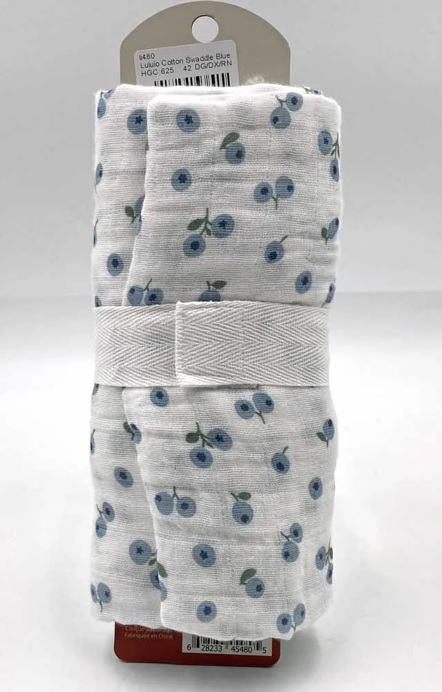 Lulujo Cotton Swaddle Blueberries by Mary Meyer