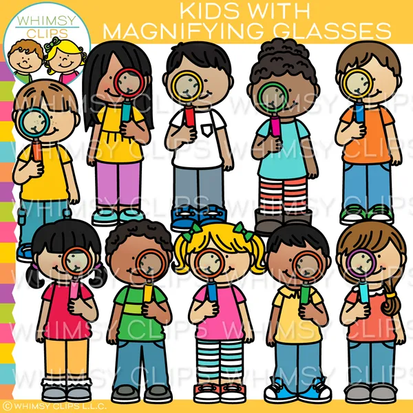 Magnifying Glass Kids Clip Art