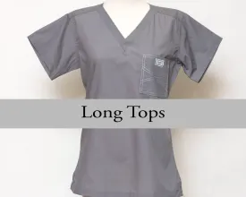 Medium Womens Long Shelby Scrub Tops