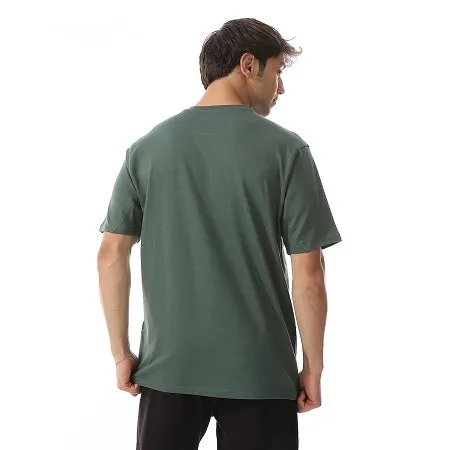 Men's Cotton T-Shirt - Casual and Comfortable - Dark Green