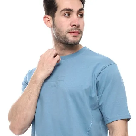 Men's Cotton T-Shirt - Casual and Comfortable - Denim Blue