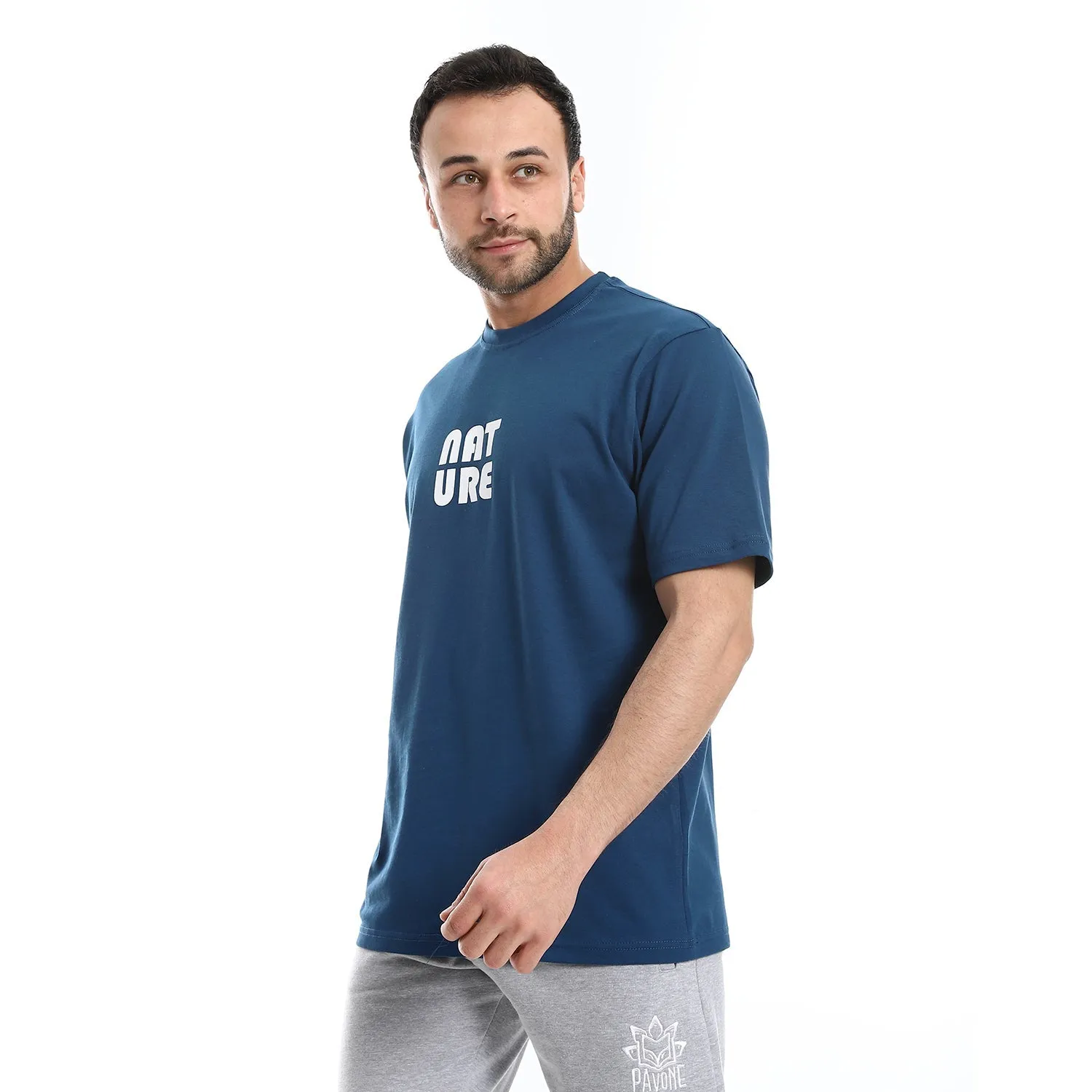 Men's Cotton T-Shirt - Casual and Comfortable - Petroleum