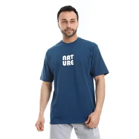 Men's Cotton T-Shirt - Casual and Comfortable - Petroleum