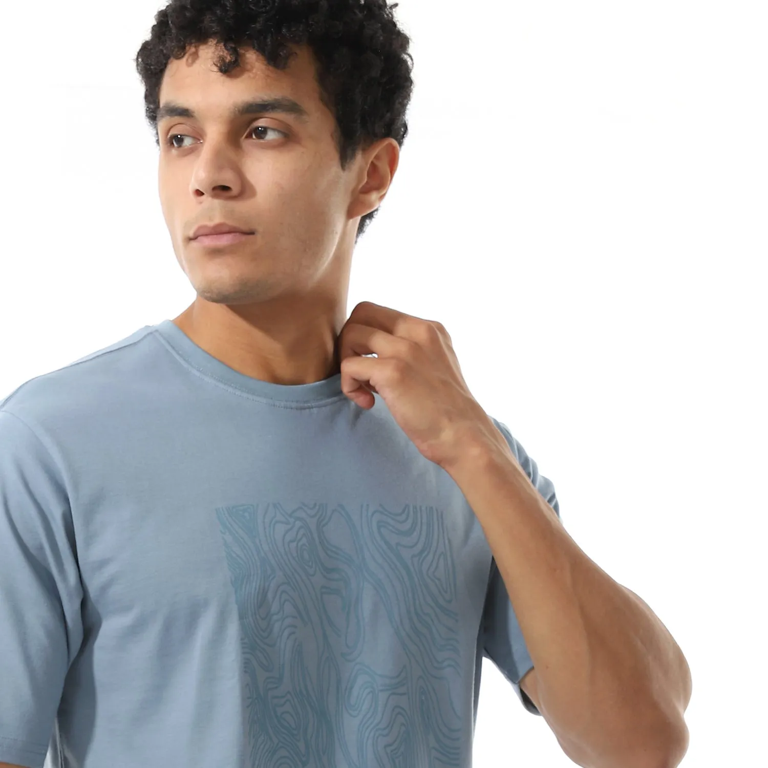 Men's Cotton T-Shirt - Classic and Comfortable Casual Tee - Light Blue