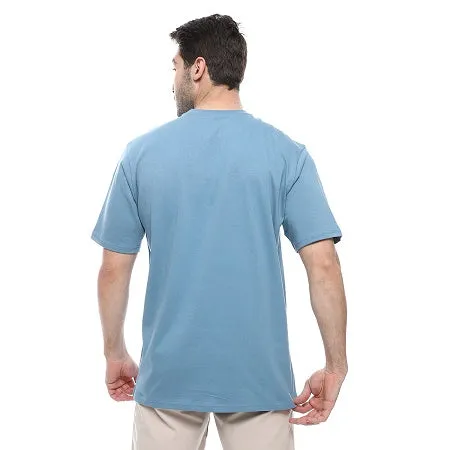 Men's Cotton T-Shirt - Classic and Comfortable - Denim Blue