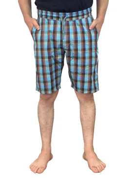 Men's Soft Check Short Comfy and Stylish - Brown