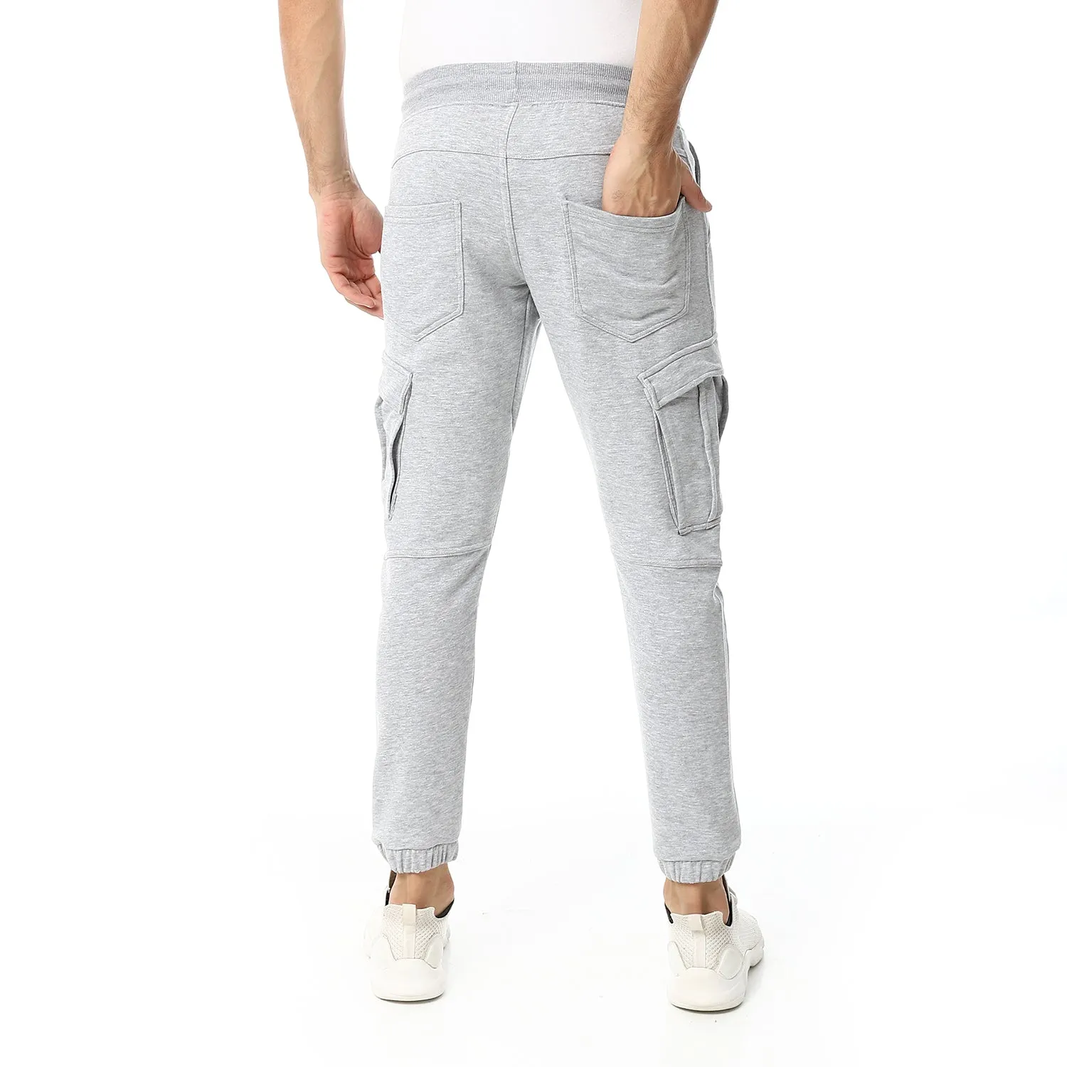 Plain Men's Sweatpants - Comfortable and Versatile Loungewear_ Gray