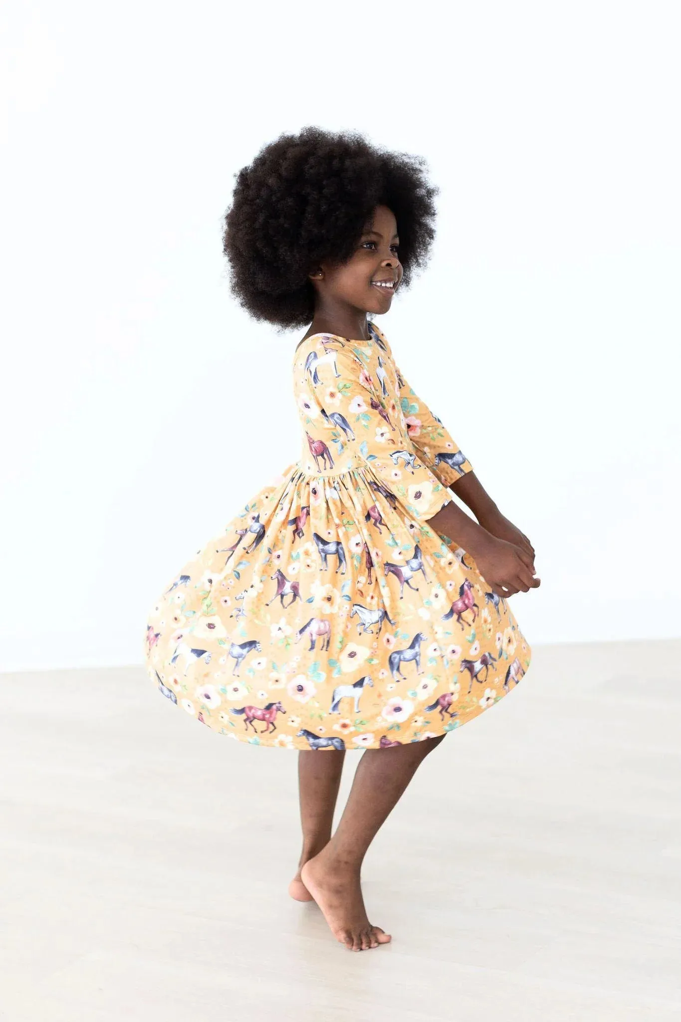 Ponies and Poppies Pocket Twirl Dress