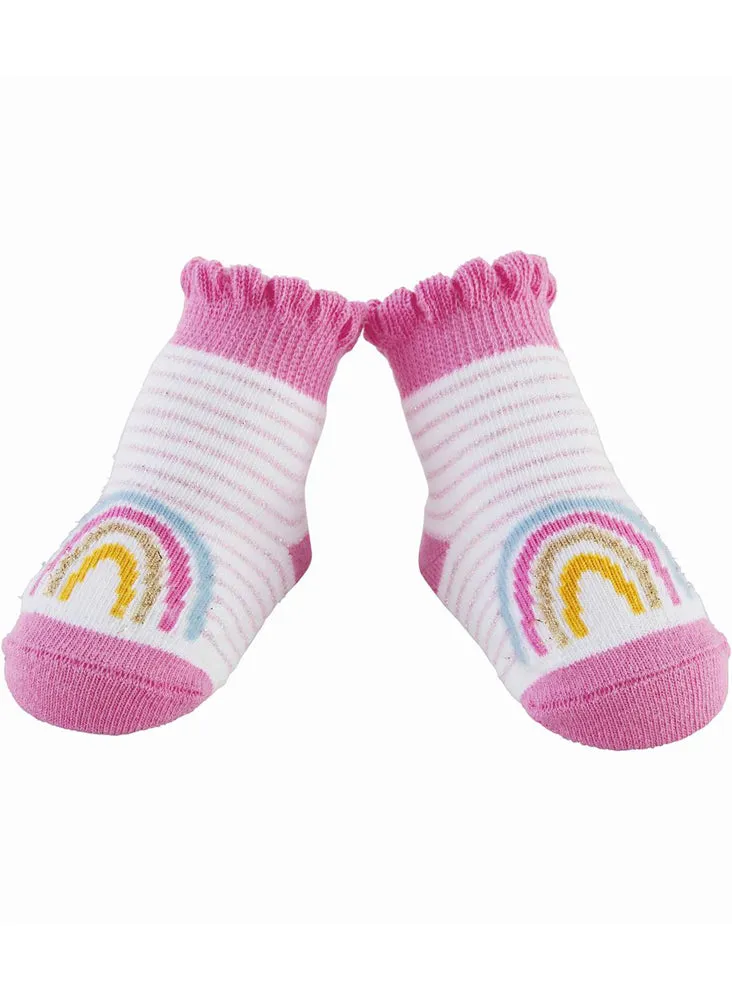 Rainbow Stripe Sock by Mud Pie