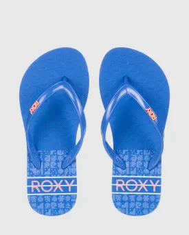 Roxy Viva Stamp II Thongs - Blue Jay