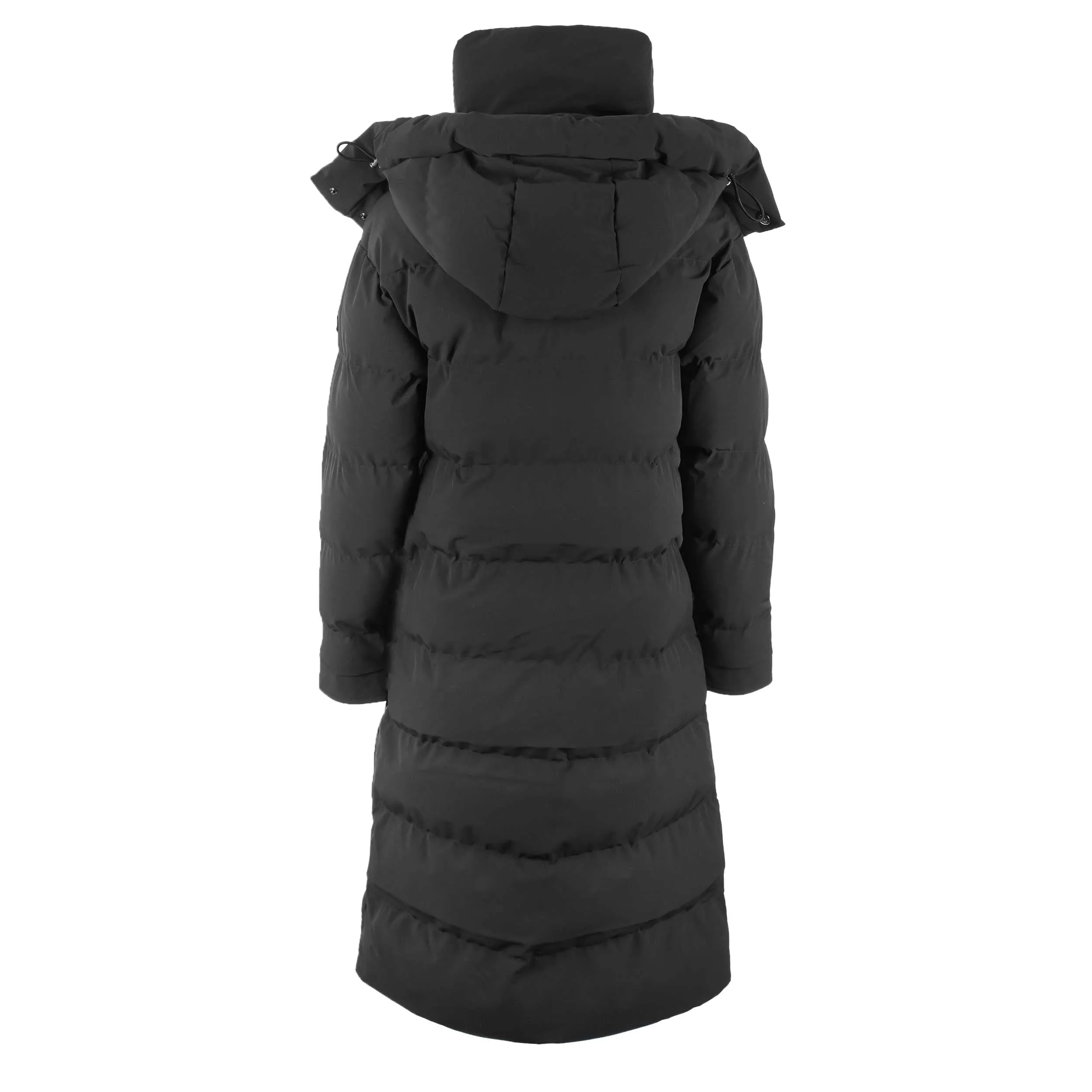 Sandbanks Haven Oversized Long Puffer Ladies Jacket in Black