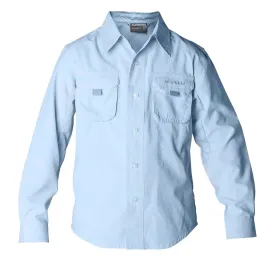 Shimano Boys Vented Fishing Shirt Blue