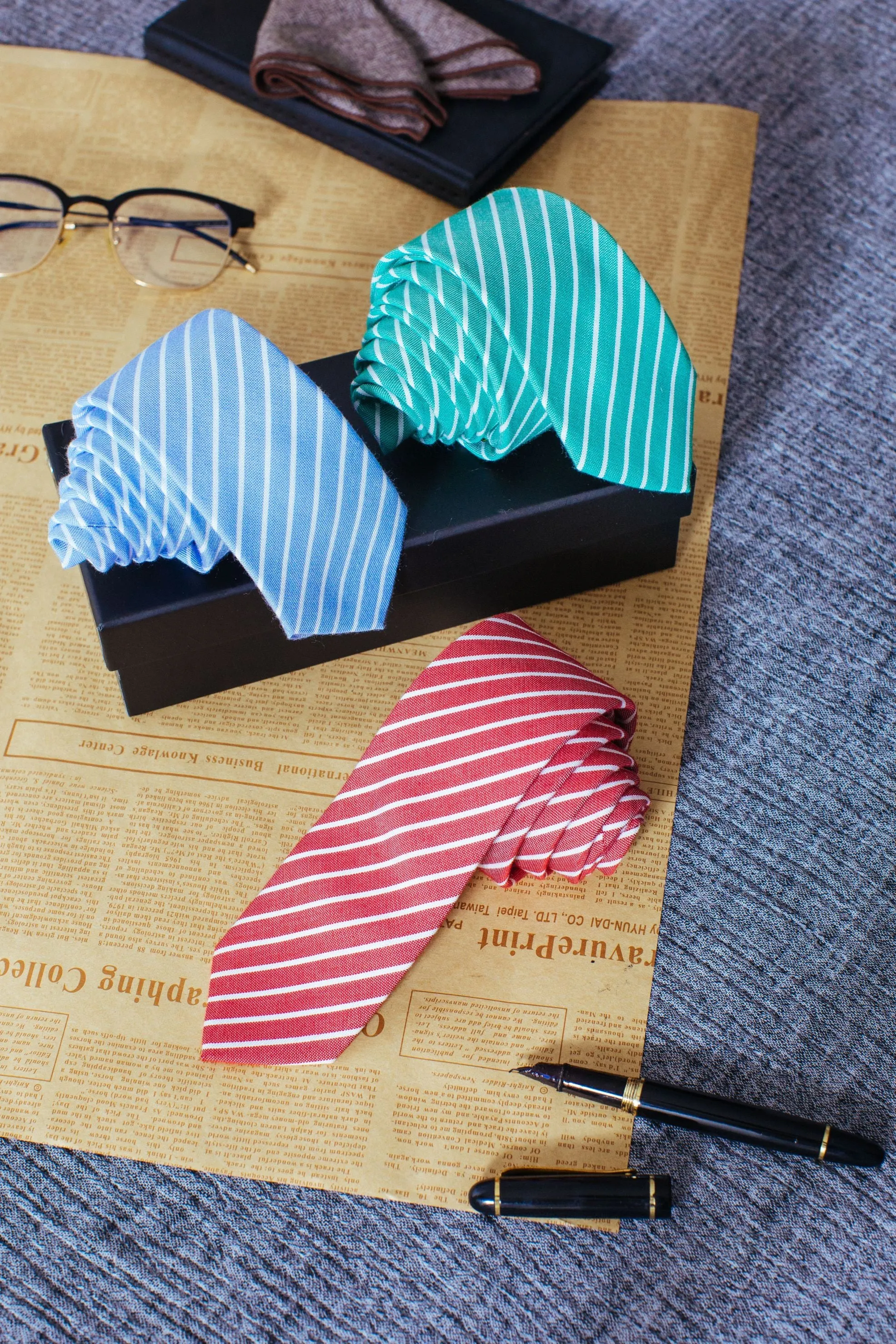 Simple Being Striped Pattern Neckties