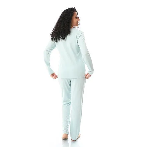 Soft Cotton Women's Activewear Set - Mint