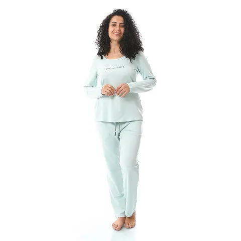 Soft Cotton Women's Activewear Set - Mint