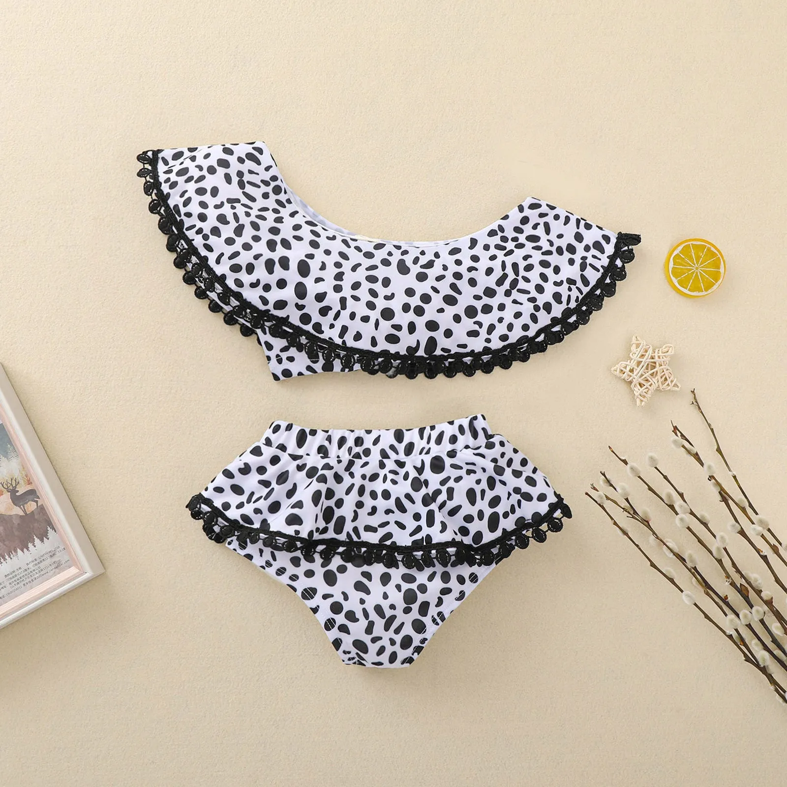 Swimsuit children's split  European baby  quickly selling bikini cow leopard print split