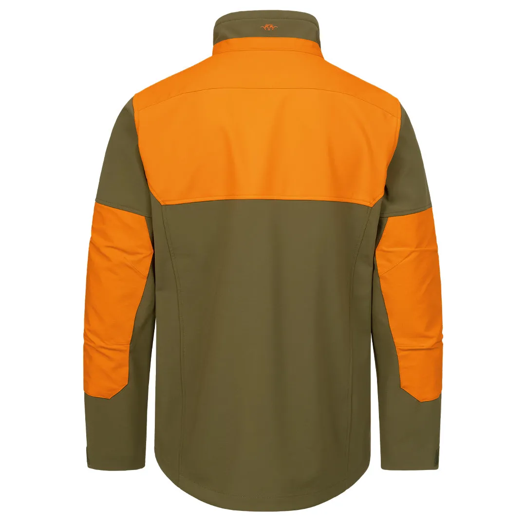 Tackle Softshell Jacket - Dark Olive/Blaze Orange by Blaser