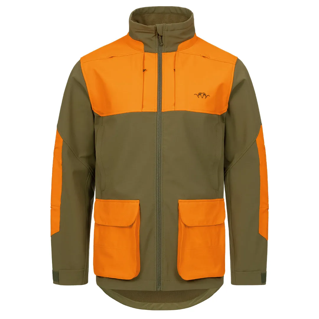 Tackle Softshell Jacket - Dark Olive/Blaze Orange by Blaser