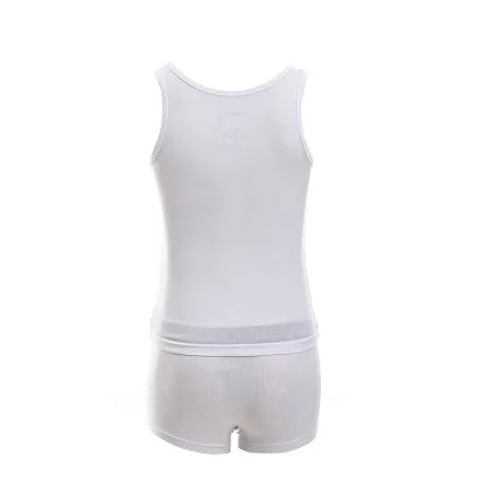 Underwear Set For Boys, Tank Top and Shorts - White