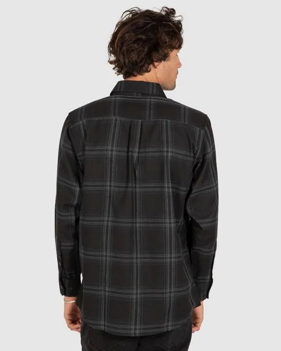 Unit Mens Newtown Flannel Black