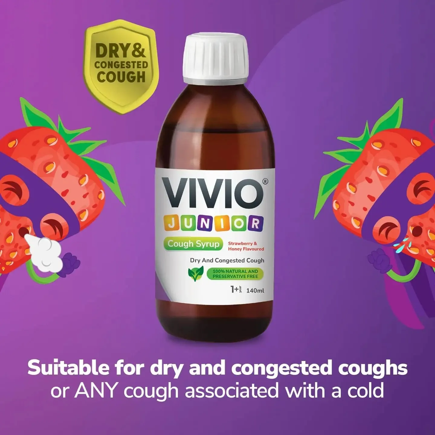 Vivio Junior Cough Syrup for kids- 140ml